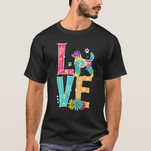 Liebe Poodle Gefärbte Krawatte Regenbogen Poodle T-Shirt