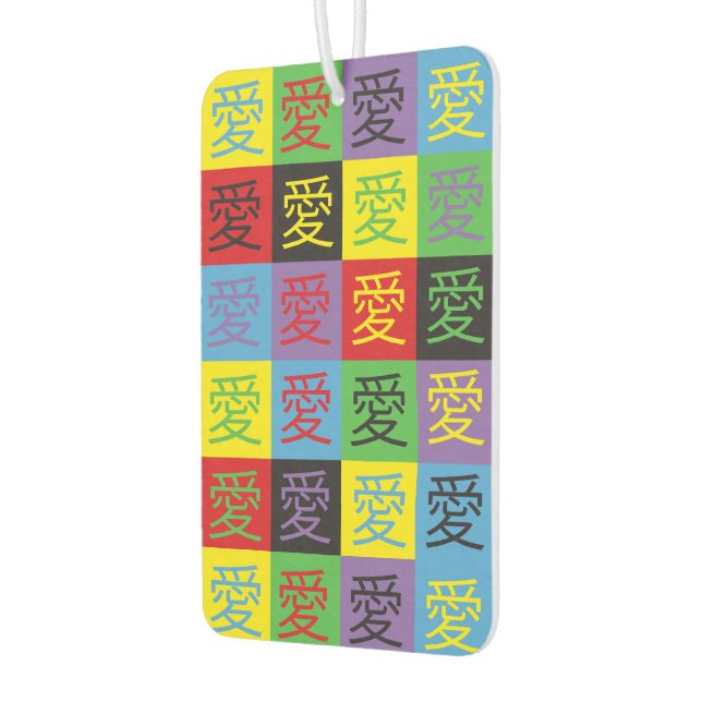 Liebe Pop Art Autolufterfrischer (Links)