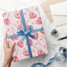 Liebe Pop Retro Valentine's Wrapping Paper Geschenkpapier