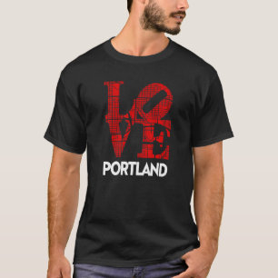Liebe Portland City Map ab Portland 260 T-Shirt