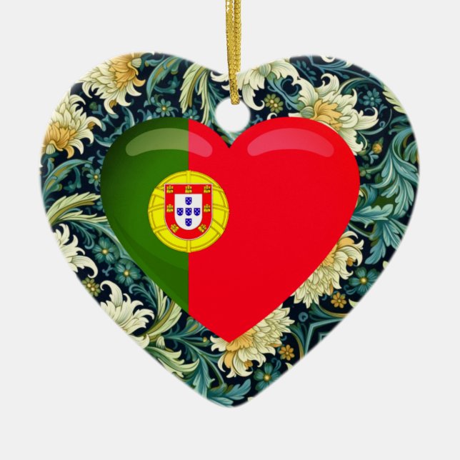 Liebe Portugal Keramik Ornament (Vorne)