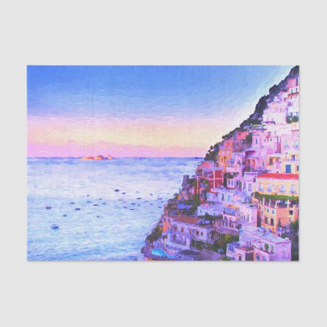 Liebe Positano Italien Sunset Seidenpapier (Vorderseite)