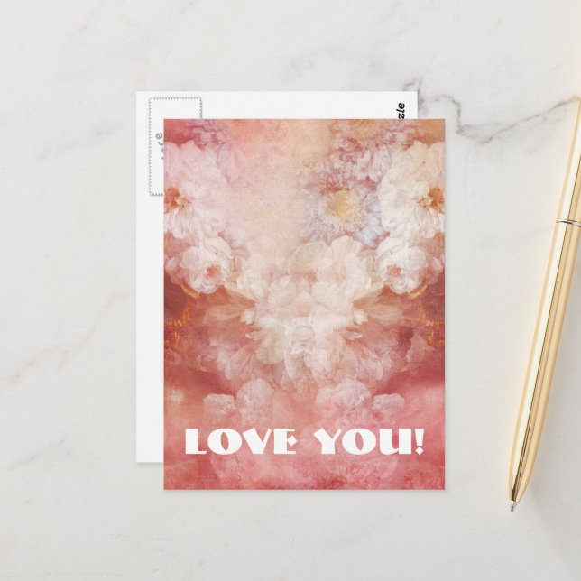 Liebe Postkarte (Vorderseite/Rückseite Beispiel)