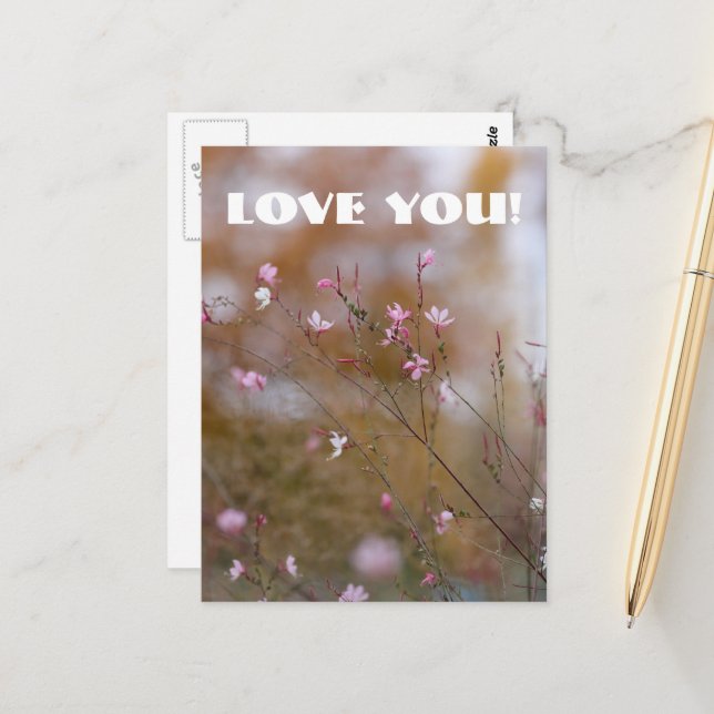 Liebe Postkarte (Vorderseite/Rückseite Beispiel)