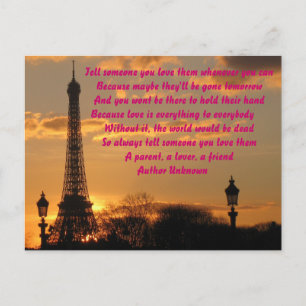 Liebe Postkarte