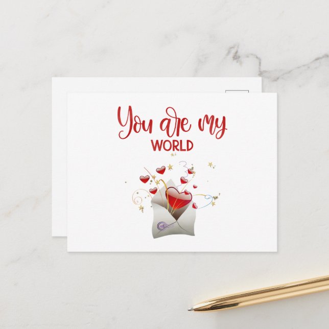 Liebe Postkarte (Vorderseite/Rückseite Beispiel)