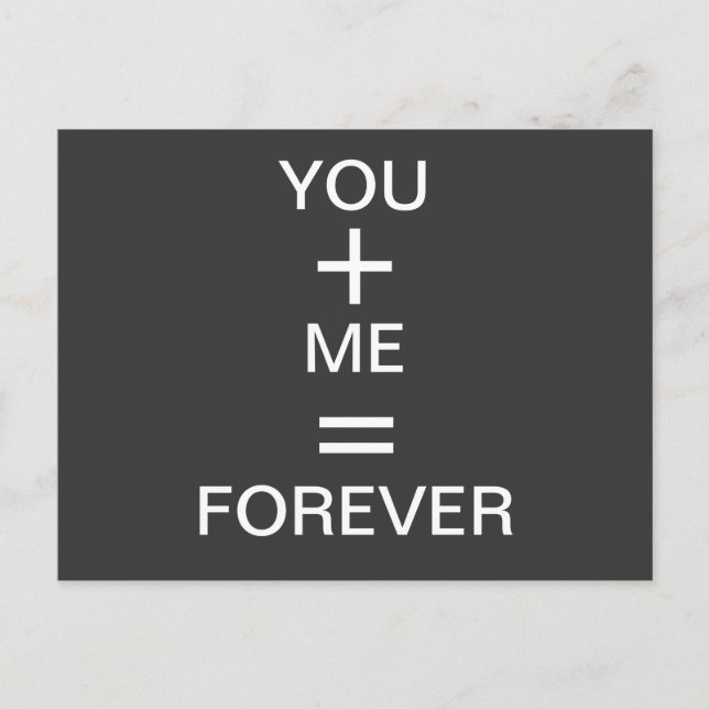 Liebe Postkarte in Schwarzweiß (Vorderseite)