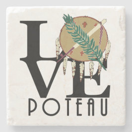 LIEBE Poteau Oklahoma Steinuntersetzer