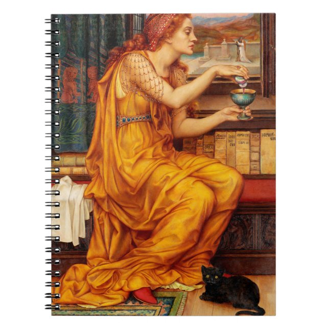Liebe Potion - Evelyn De Morgan Gemälde Notizblock (Vorderseite)