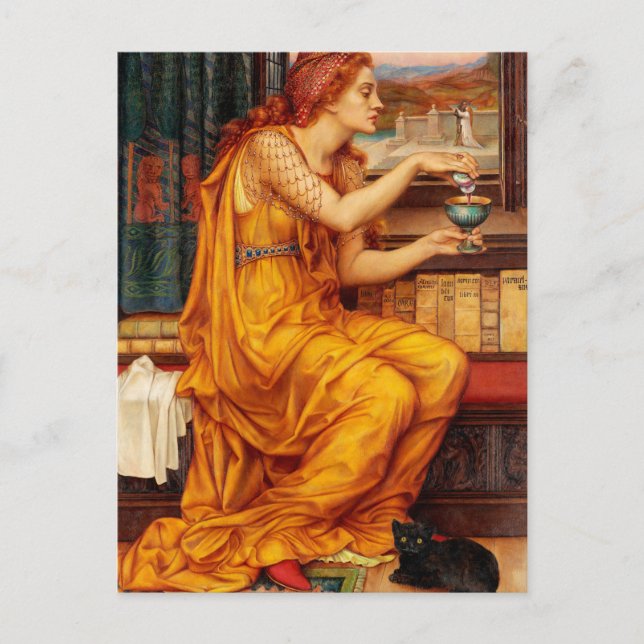 Liebe Potion - Evelyn De Morgan Gemälde Postkarte (Vorderseite)