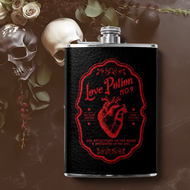 Liebe Potion Nr. 9 Roter Glitzer Flachmann (Von Creator hochgeladen)