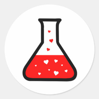 Liebe Potion (Wissenschaft) Runder Aufkleber