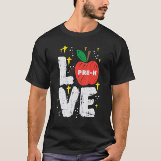 Liebe Pre K Apple Niedlich erster Tag der Prek Sch T-Shirt