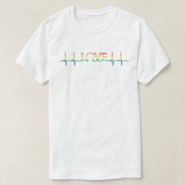 LIEBE Pride Flag EKG T-Shirt