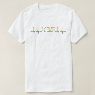 LIEBE Pride Flag EKG T-Shirt