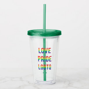 Liebe Pride LGBTQ Acryltrinkbecher