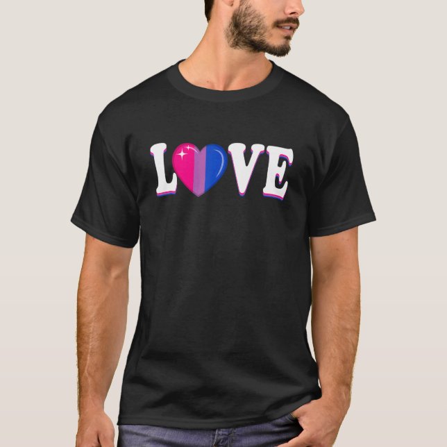 Liebe Pride Lgbtq Bisexuelle Flagge Gleichheit Gay T-Shirt (Vorderseite)