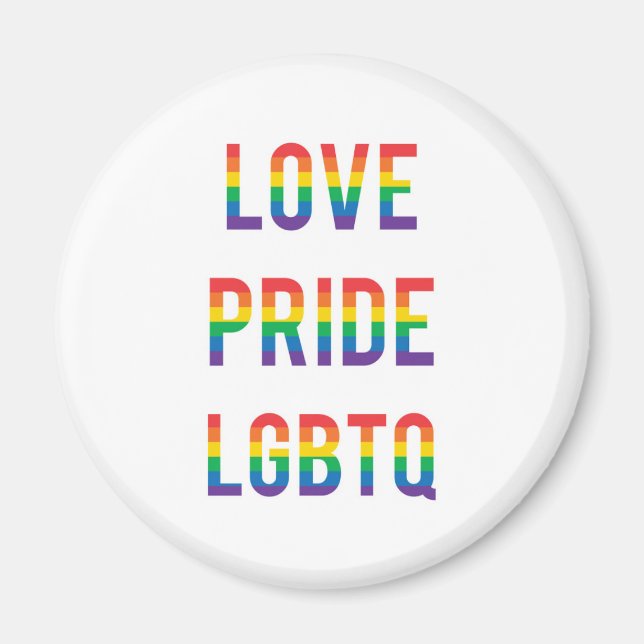 Liebe Pride LGBTQ Magnet (Vorne)