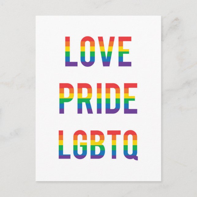 Liebe Pride LGBTQ Postkarte (Vorderseite)
