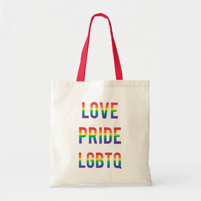 Liebe Pride LGBTQ Tragetasche (Vorne)