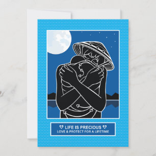 Liebe & Protect 4_5"x7" Flachkarte Ankündigung