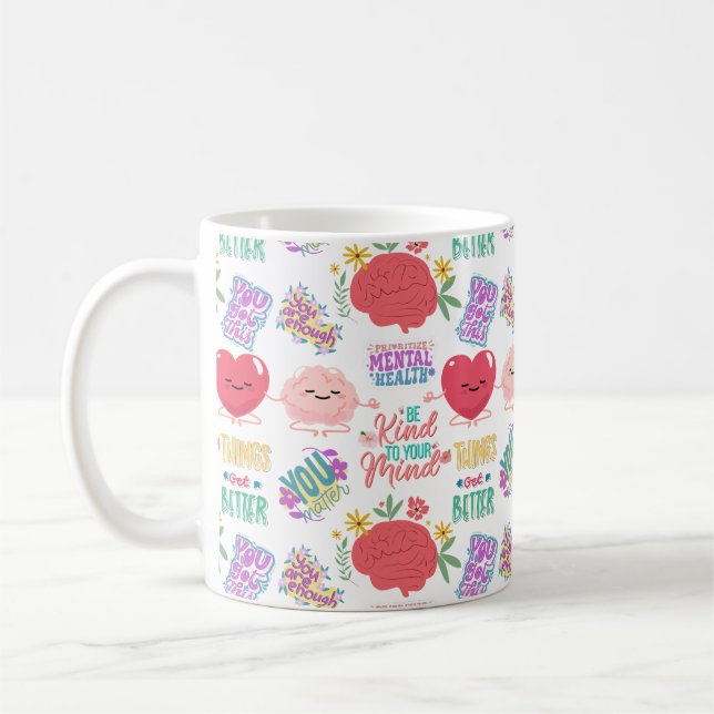 Liebe psychischer Gesundheit Kaffeetasse (Links)