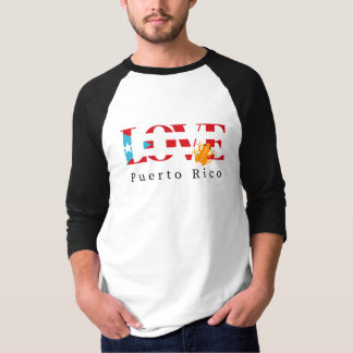 Liebe Puerto Rico 3/4 Sleeve Baseball Raglan Shirt