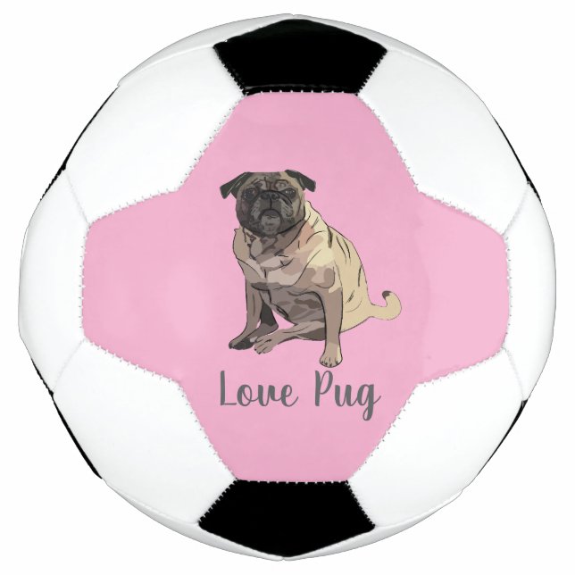 Liebe Pug Fußball (Vorderseite)