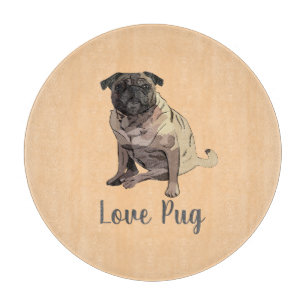 Liebe Pug Schneidebrett