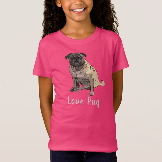 Liebe Pug T-Shirt (Vorderseite)