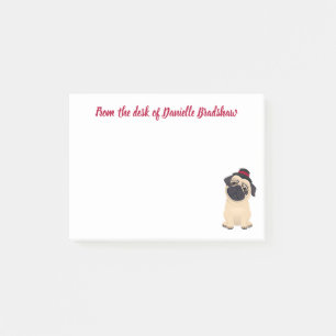 Liebe Pug Welpe Hund Post IT Personalisiert Post-it Klebezettel