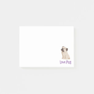 Liebe Pug Welpen Hund Cartoon Post IT Haftnotizen Post-it Klebezettel