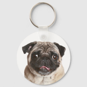 Liebe Pug Welpen Hund Schlüsselanhänger