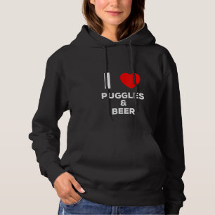 Liebe Puggles und Bierherz Hoodie