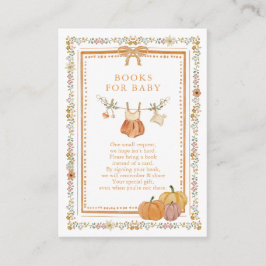 Liebe Pumpkin Baby Showbücher für Baby Begleitkarte