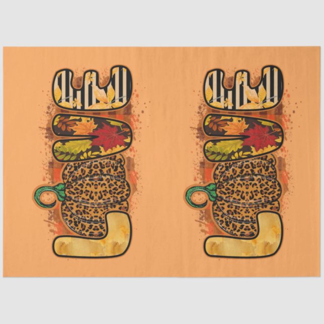 Liebe Pumpkin-Herbst Anpassen von Farbzettel Seidenpapier (Vorderseite)