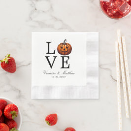 Liebe Pumpkin Wedding Serviette