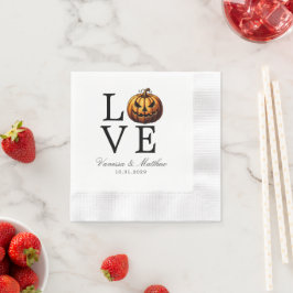 Liebe Pumpkin Wedding Serviette