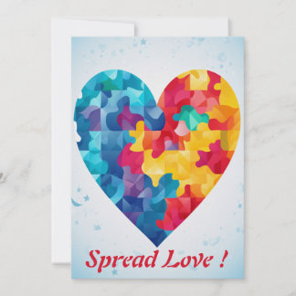 Liebe Puzzle Rainbow Personalisiert Feiertagskarte