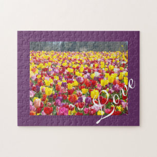 Liebe Puzzles Tulpen Blumen Frühling Gärten Gesche