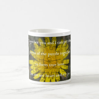 Liebe-Puzzlespiel Kaffeetasse