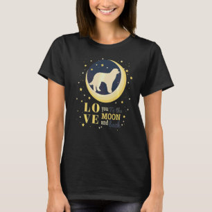 Liebe Pyrenäenschäfer Hund zum Mond T-Shirt