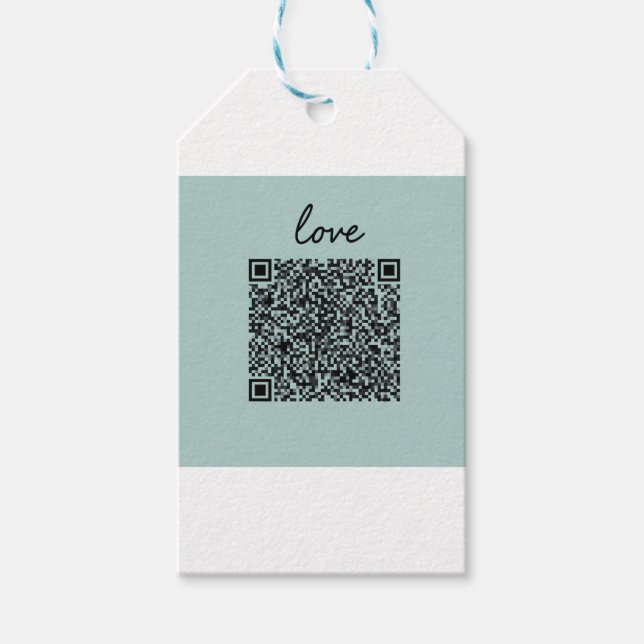 Liebe QR-Code Geschenkanhänger (Vorderseite)