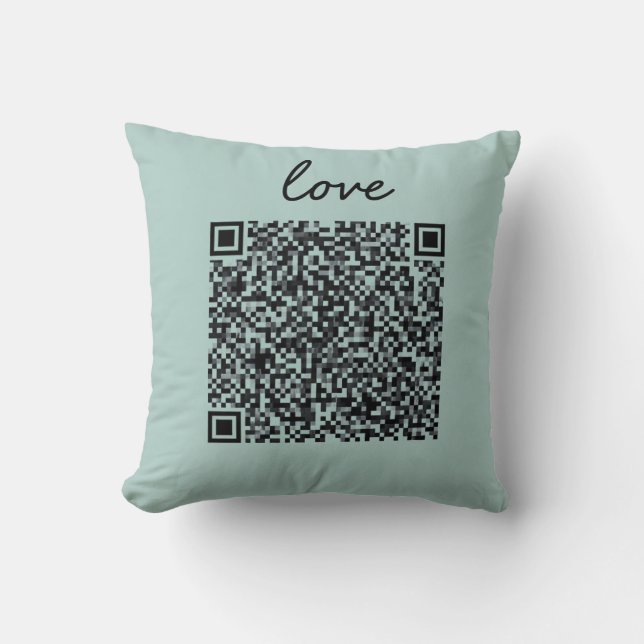 Liebe QR-Code Kissen (Vorderseite)