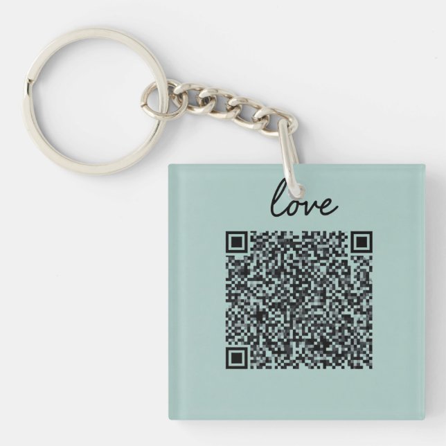 Liebe QR-Code Schlüsselanhänger (Vorderseite)