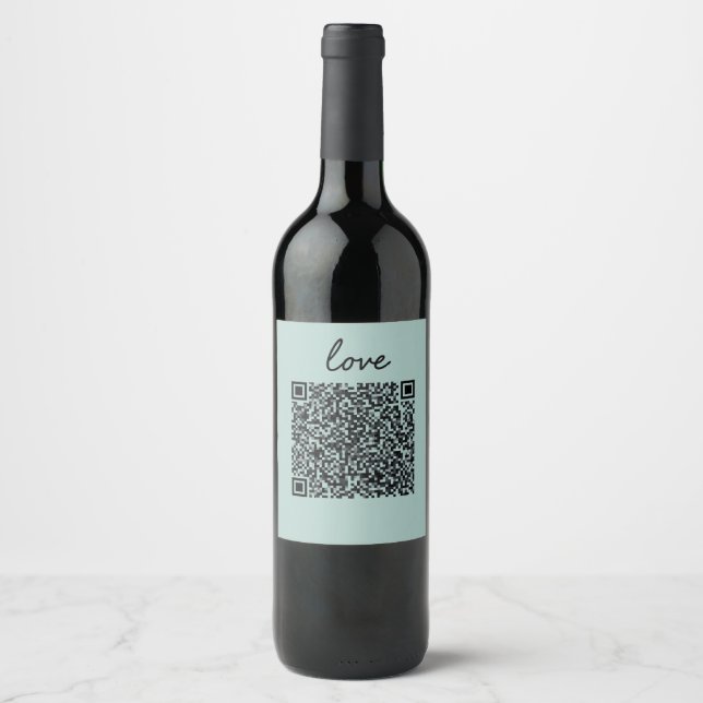 Liebe QR-Code Weinetikett (Vorderseite)