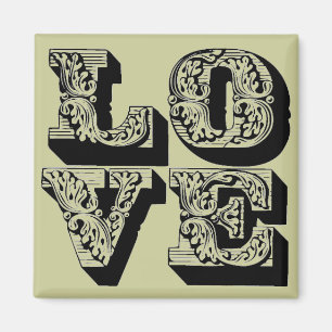 Liebe-Quadrat Magnet
