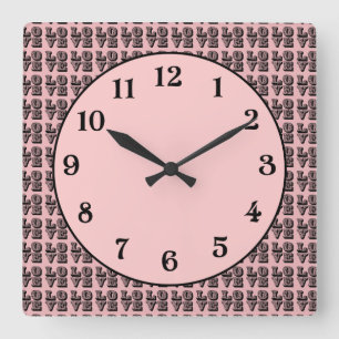 LIEBE QUADRATISCHE WANDUHR
