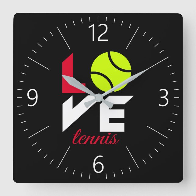 Liebe Quadratische Wanduhr (Vorderseite)