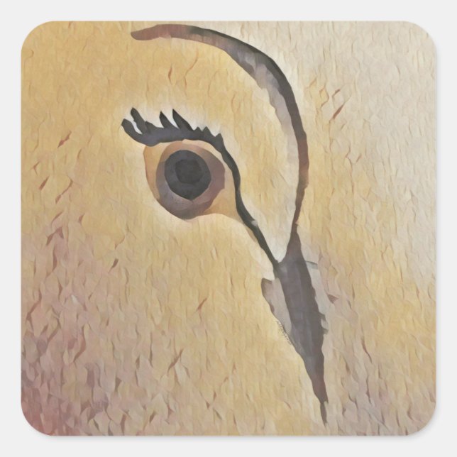 Liebe Quadratischer Aufkleber (Vorderseite)